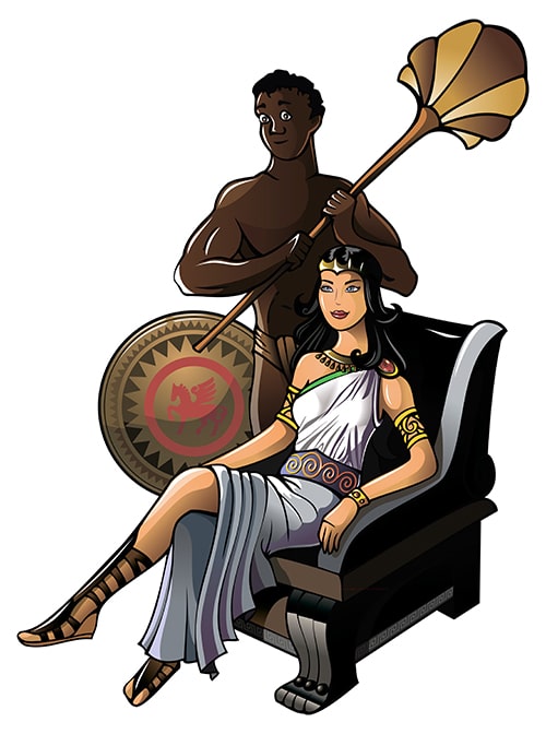 Mulher no pedestal